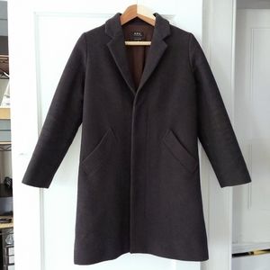 A.P.C. Heavy Wool Coat Overcoat, Lined, size  34, Excellent condition
